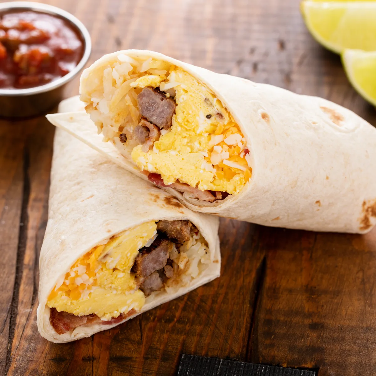 Mega Tom’s trio breakfast burrito
